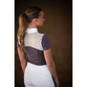 Equestrian Stockholm Wedstrijdshirt Crystal Champion Wit/Dark Violet Equestrian Stockholm Wedstrijdshirt Crystal Champion Wit/Dark Violet