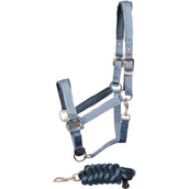 Harry's Horse Halsterset Just Ride Retro Staalblauw Harry's Horse Halsterset Just Ride Retro Staalblauw