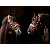 HB Showtime Hoofdstel Chesnuth Cognac/Wit HB Showtime Hoofdstel Chesnuth Cognac/Wit