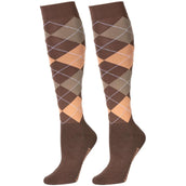 Harry's Horse Sokken Check Coffee Quartz Harry's Horse Sokken Check Coffee Quartz