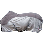 HKM Vliegendeken Comfort Fleece Grijs/Natuur/Blauw HKM Vliegendeken Comfort Fleece Grijs/Natuur/Blauw