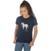 HKM T-Shirt Sparkle Donker Blauw HKM T-Shirt Sparkle Donker Blauw