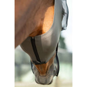 HKM Vliegenmasker Elastic Met Neusnetje Moddergrijs HKM Vliegenmasker Elastic Met Neusnetje Moddergrijs