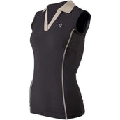 Lauria Garrelli Poloshirt Limone Mouwloos Zwart Lauria Garrelli Poloshirt Limone Mouwloos Zwart