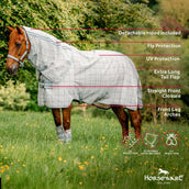 Horseware Vliegendeken Newmarket Plus Witney Charcoal Horseware Vliegendeken Newmarket Plus Witney Charcoal