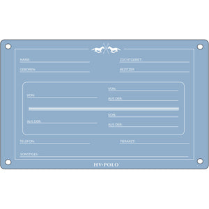 HV Polo Stalplaat HVPPolo Engels Powder Blue HV Polo Stalplaat HVPPolo Engels Powder Blue