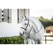Horseware Hoofdstel Pony Hunter Cavesson met Teugels Dark Tan Horseware Hoofdstel Pony Hunter Cavesson met Teugels Dark Tan