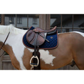 Kentucky Zadeldekje Onion Quilt Leather Neon Springen Navy Kentucky Zadeldekje Onion Quilt Leather Neon Springen Navy