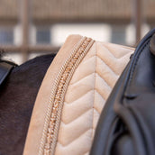 Kentucky Zadeldekje Velvet Mini Pearls Dressuur Beige Kentucky Zadeldekje Velvet Mini Pearls Dressuur Beige