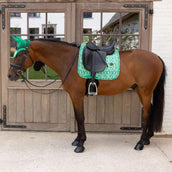 Kentucky Zadeldekje Velvet Paisley Garden Dressuur Groen/Navy Kentucky Zadeldekje Velvet Paisley Garden Dressuur Groen/Navy