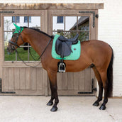 Kentucky Zadeldekje Velvet Maze Cipher Dressuur Wit/Groen Kentucky Zadeldekje Velvet Maze Cipher Dressuur Wit/Groen