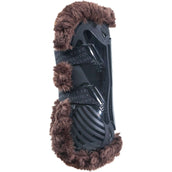 Kentucky Peesbeschermers Bamboo Elastic Vegan Sheepskin Zwart/Bruin Kentucky Peesbeschermers Bamboo Elastic Vegan Sheepskin Zwart/Bruin