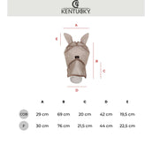 Kentucky Vliegenmasker Heart met Oren en Neus Zwart Kentucky Vliegenmasker Heart met Oren en Neus Zwart