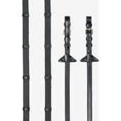 LeMieux Teugels Arika Soft Rubber with Stopper Zwart/Zilver LeMieux Teugels Arika Soft Rubber with Stopper Zwart/Zilver