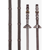 LeMieux Teugels Soft Rubber with Stoppers Havana/Brass LeMieux Teugels Soft Rubber with Stoppers Havana/Brass