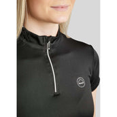 Montar Poloshirt Everly Crystal Logo Zwart Montar Poloshirt Everly Crystal Logo Zwart