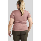 Montar Poloshirt Everly Crystal Logo Curve Dusty Rose Montar Poloshirt Everly Crystal Logo Curve Dusty Rose