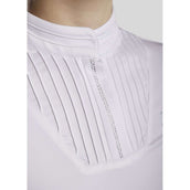 Montar Wedstrijdshirt MoRosie Pintucks Lange Mouwen Wit Montar Wedstrijdshirt MoRosie Pintucks Lange Mouwen Wit