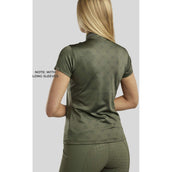 Montar Shirt MoAvina Monogram Caviar Crystal Deco Lange Mouwen Pine Green Montar Shirt MoAvina Monogram Caviar Crystal Deco Lange Mouwen Pine Green