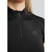 Montar Poloshirt MoPearl Pintuck Zwart Montar Poloshirt MoPearl Pintuck Zwart