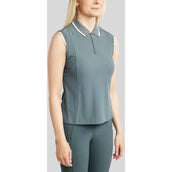 Montar Poloshirt MoOttilia Mouwloos Dark Slate Montar Poloshirt MoOttilia Mouwloos Dark Slate