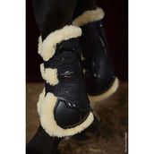 Schockemöhle Peesbeschermers Airflow Champion met Bont Zwart Schockemöhle Peesbeschermers Airflow Champion met Bont Zwart