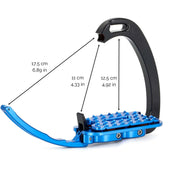 Tech Stirrups Stijgbeugels Venice Plus EVO Zwart/Blauw Tech Stirrups Stijgbeugels Venice Plus EVO Zwart/Blauw