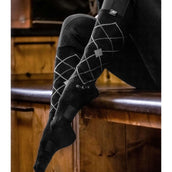 ELT Rijsokken Argyle Zwart/Blauw ELT Rijsokken Argyle Zwart/Blauw