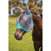 Weatherbeeta Vliegenmasker Comfitec Deluxe Fine Mesh met Oren Grijs/Turquoise Weatherbeeta Vliegenmasker Comfitec Deluxe Fine Mesh met Oren Grijs/Turquoise