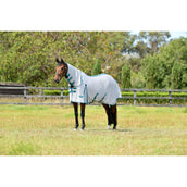 WeatherBeeta Vliegendeken ComFiTec Zephyr Plus Mesh Combo Neck Silver/Teal Green/Stone WeatherBeeta Vliegendeken ComFiTec Zephyr Plus Mesh Combo Neck Silver/Teal Green/Stone