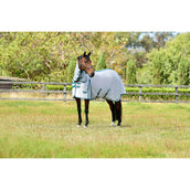 WeatherBeeta Vliegendeken ComFiTec Zephyr Plus Mesh Combo Neck Silver/Teal Green/Stone WeatherBeeta Vliegendeken ComFiTec Zephyr Plus Mesh Combo Neck Silver/Teal Green/Stone