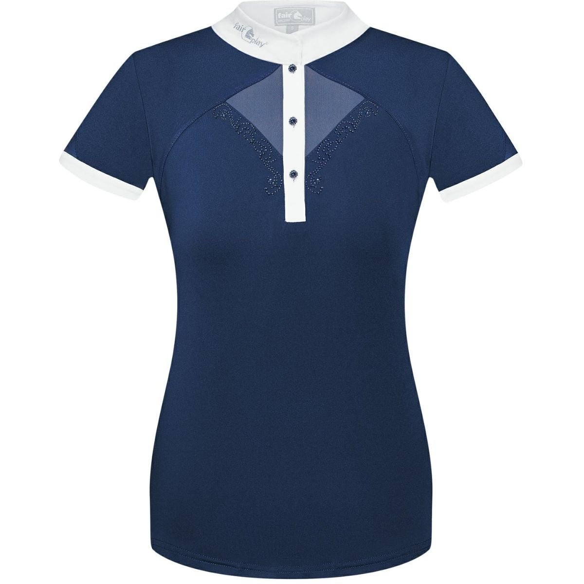 Fair Play Wedstrijdshirt Cathrine Korte Mouw Navy/Wit