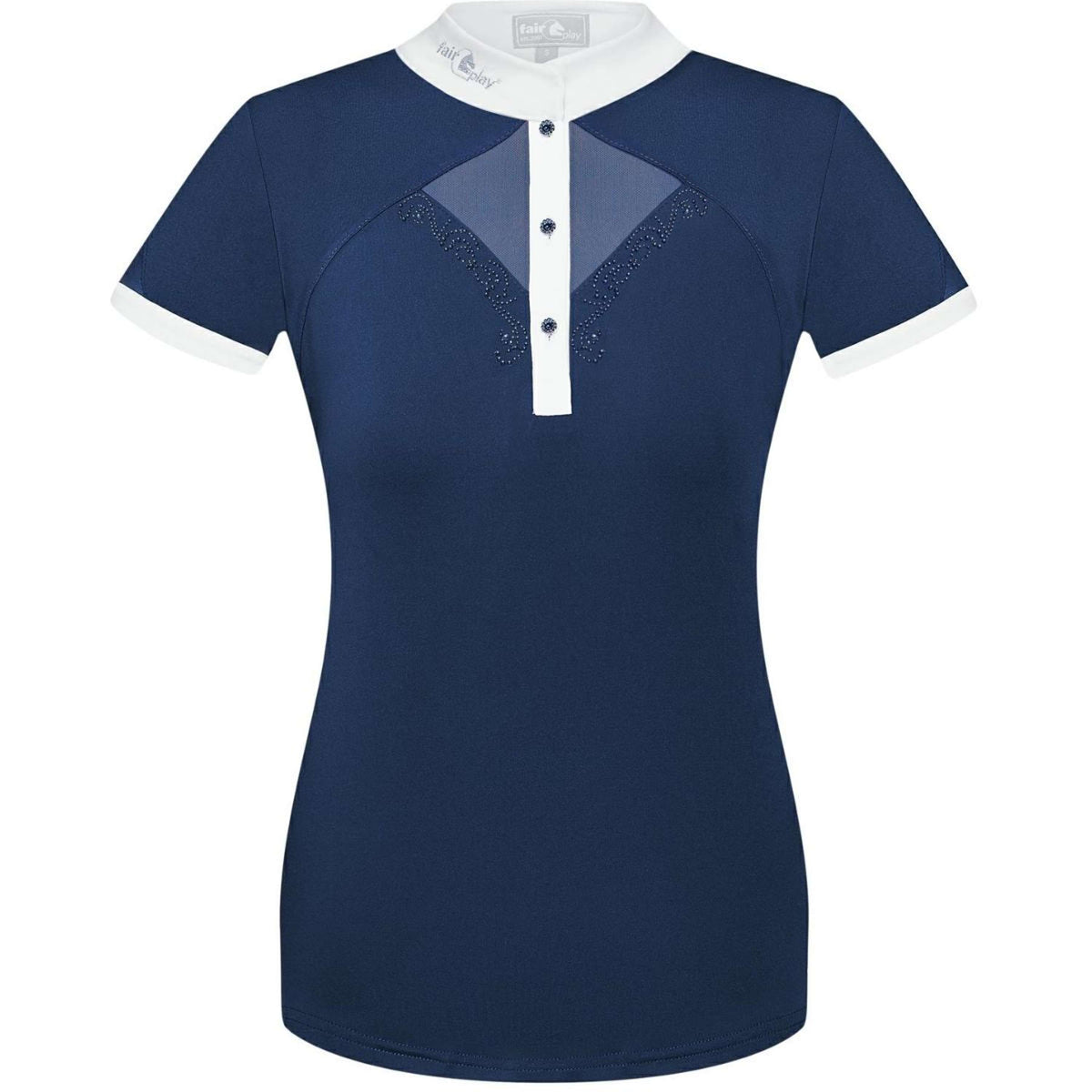 Fair Play Wedstrijdshirt Cathrine Korte Mouw Navy/Wit