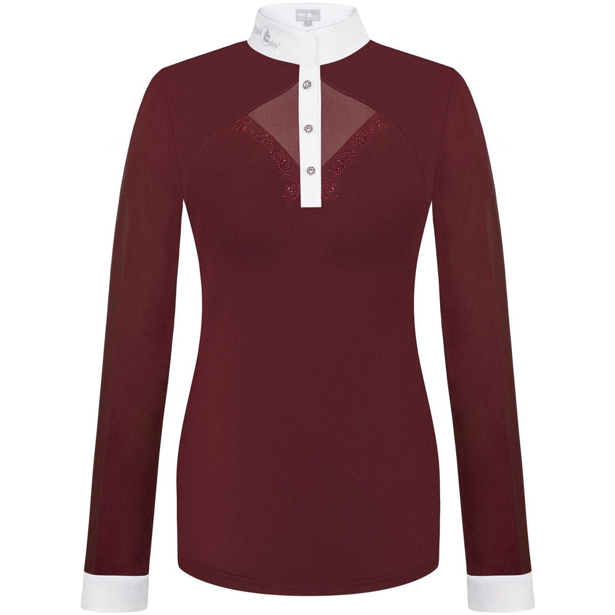 Fair Play Wedstrijdshirt Cathrine Burgundy/Wit