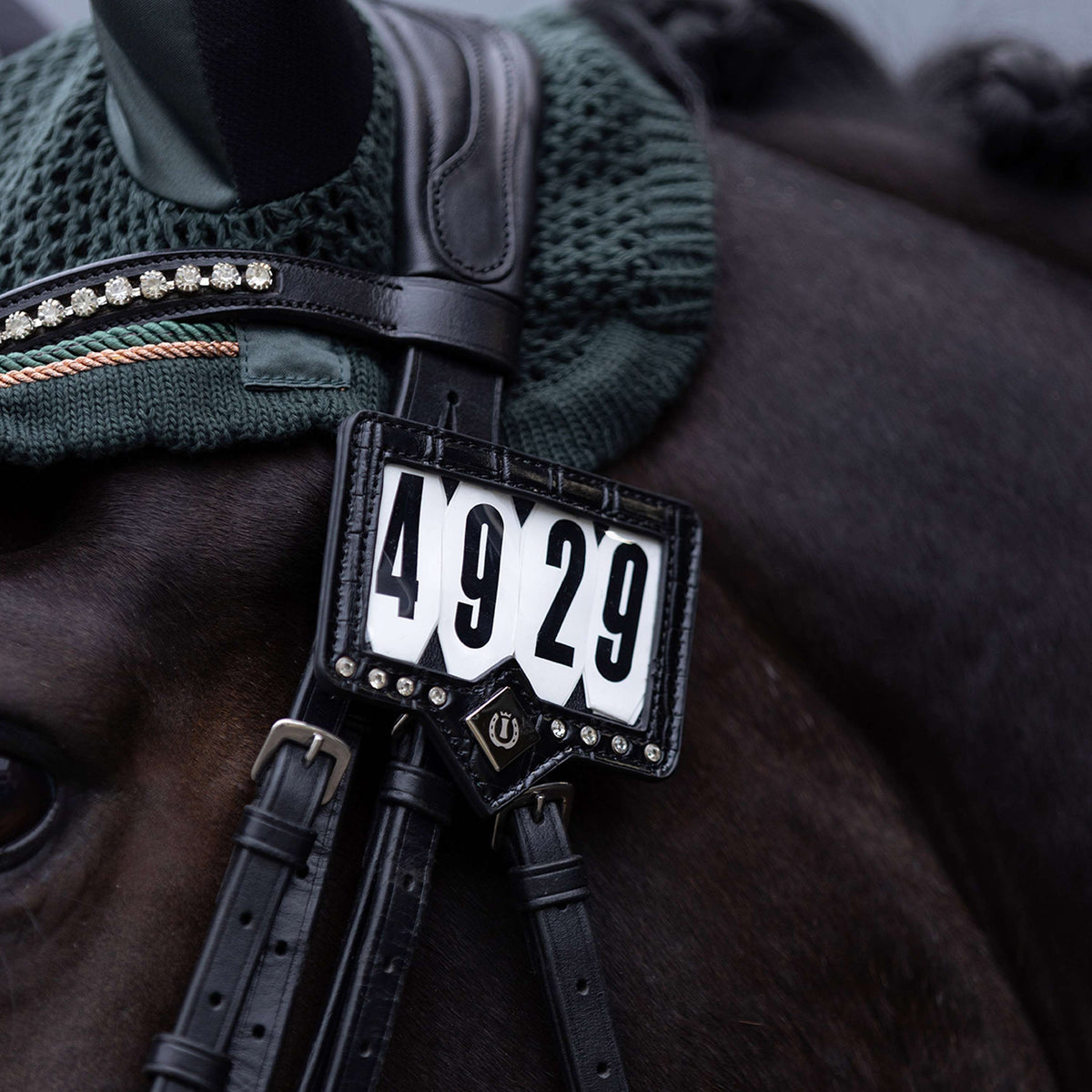 Imperial Riding Wedstrijdnummers IRHShow and Glow Black/Black Croco