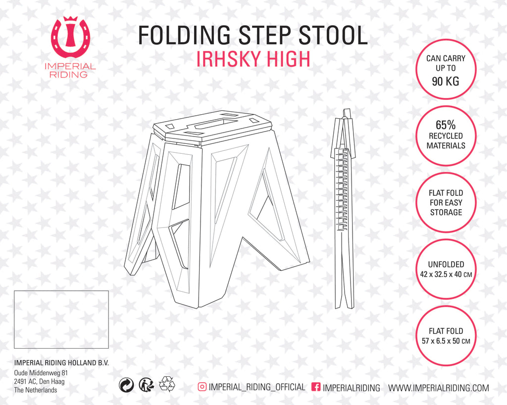 Imperial Riding Opstapkruk IRHSky High Zwart