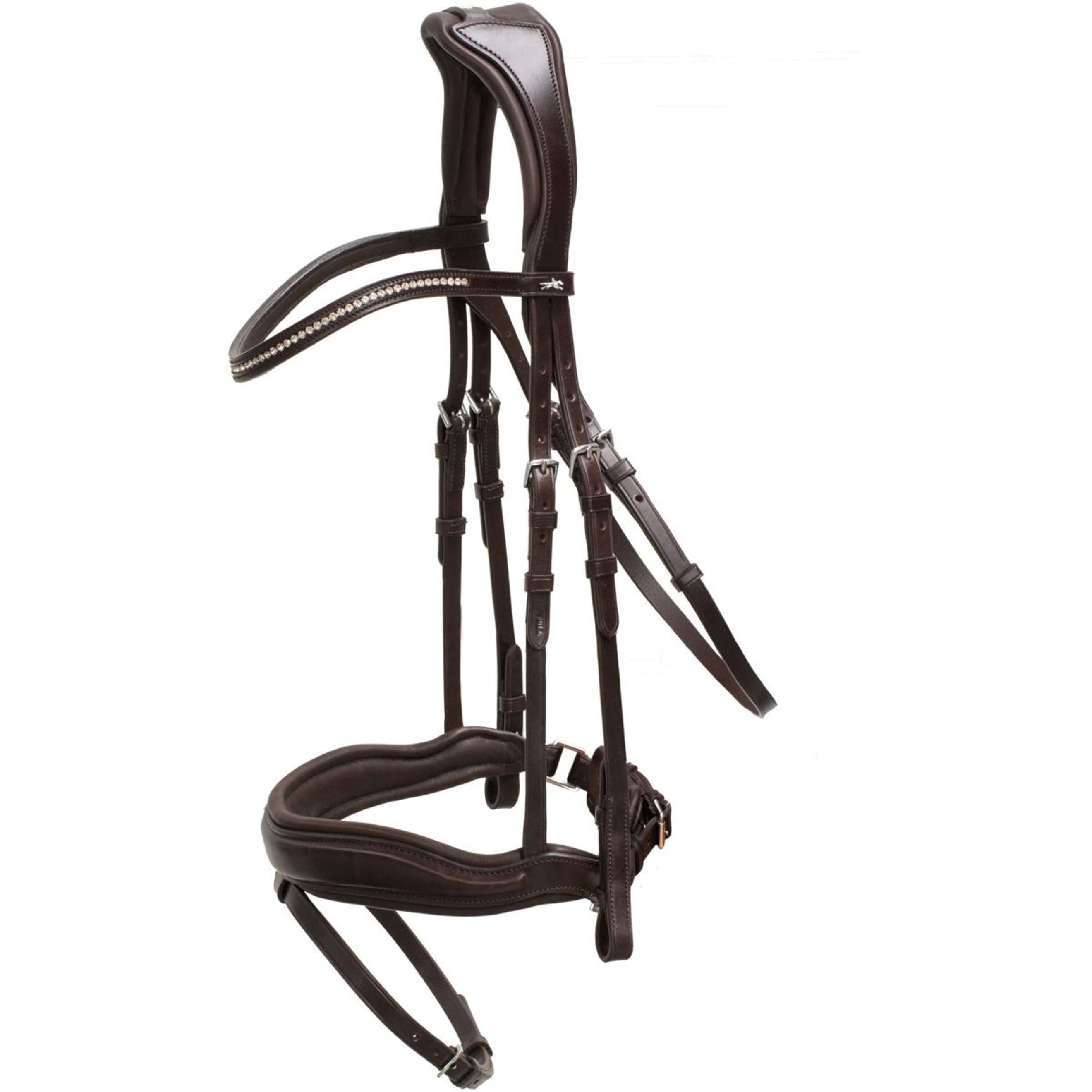 Schockemöhle Hoofdstel Premium sports Stanford Espresso/Zilver Schockemöhle Hoofdstel Premium sports Stanford Espresso/Zilver