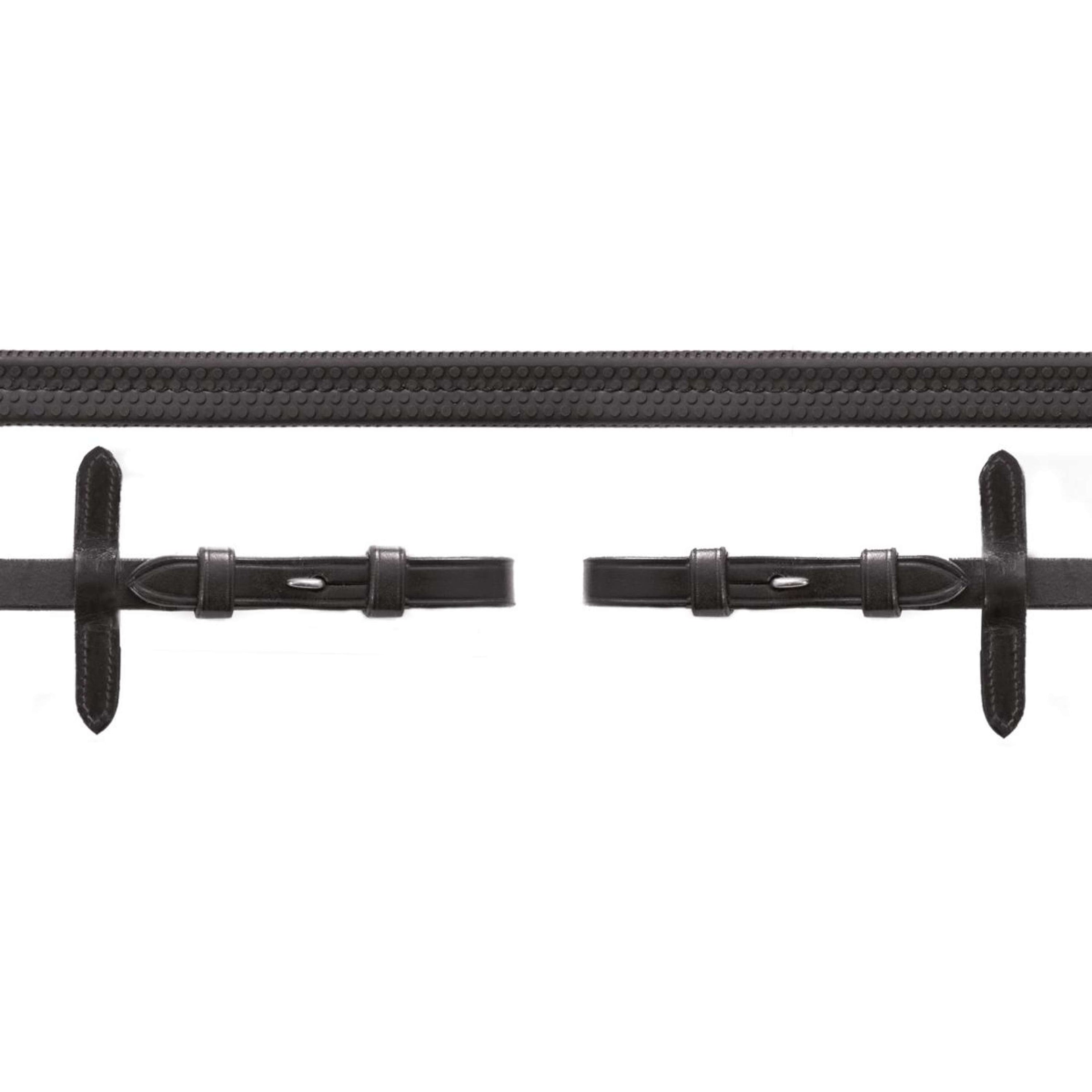 Schockemöhle Teugels Rubber Zwart/Zilver Schockemöhle Teugels Rubber Zwart/Zilver