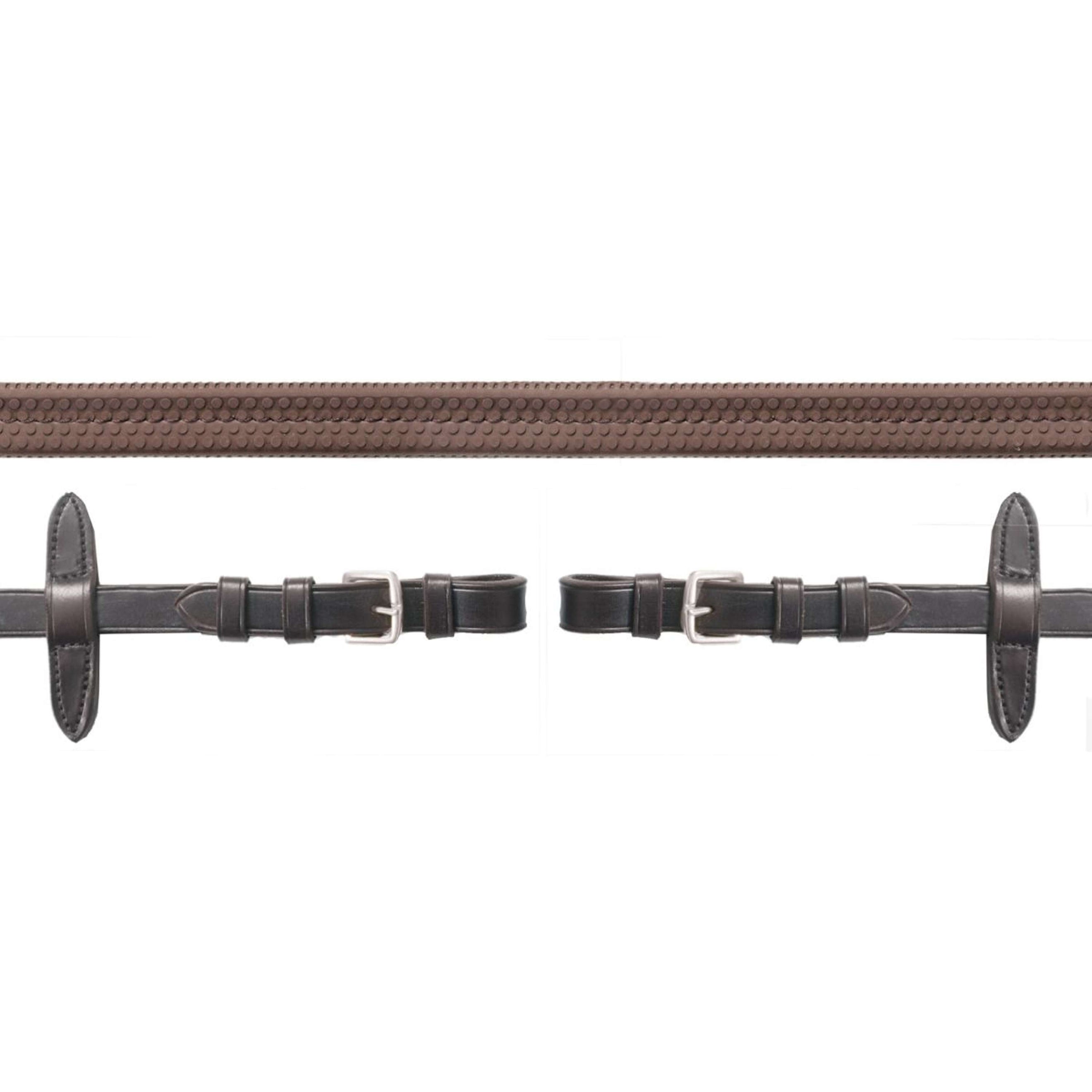 Schockemöhle Teugels Neo Line Rubber Bruin/Zilver Schockemöhle Teugels Neo Line Rubber Bruin/Zilver