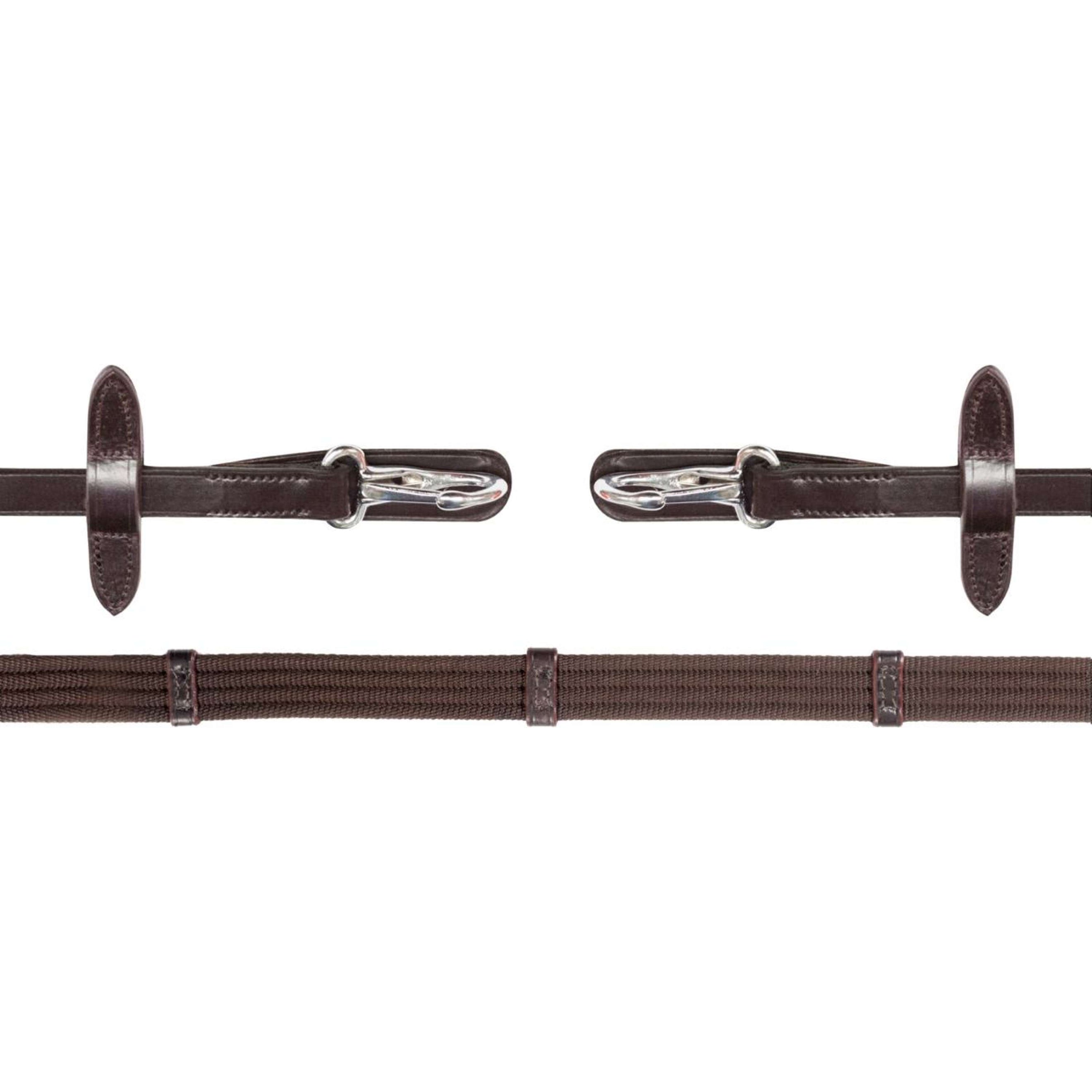 Schockemöhle Teugels Neo Line Clip Bruin/Zilver Schockemöhle Teugels Neo Line Clip Bruin/Zilver