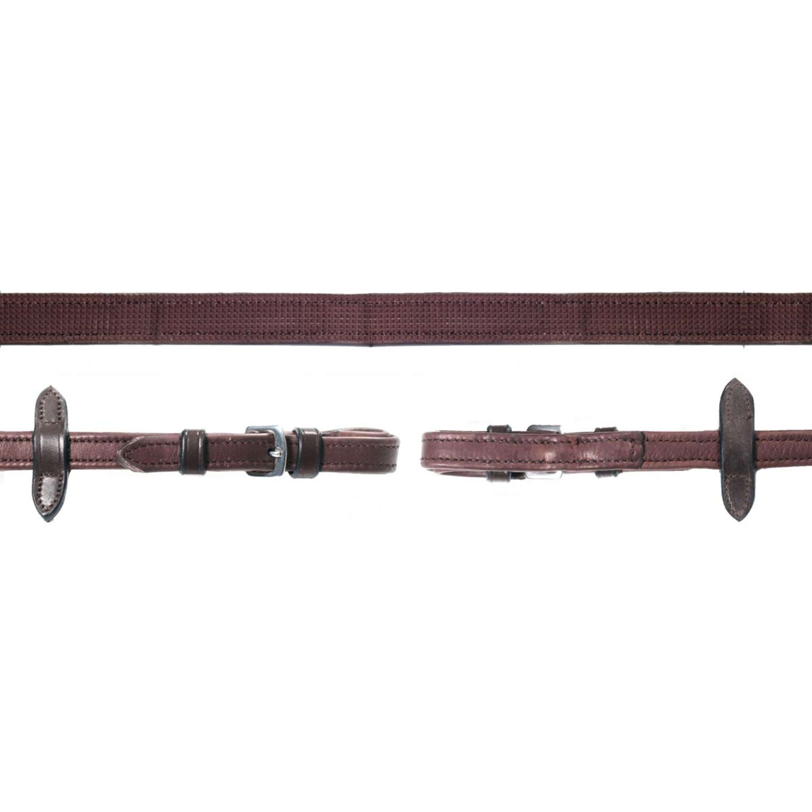 Schockemöhle Teugels Durasoft Grip Rubber Donkerbruin/Zilver