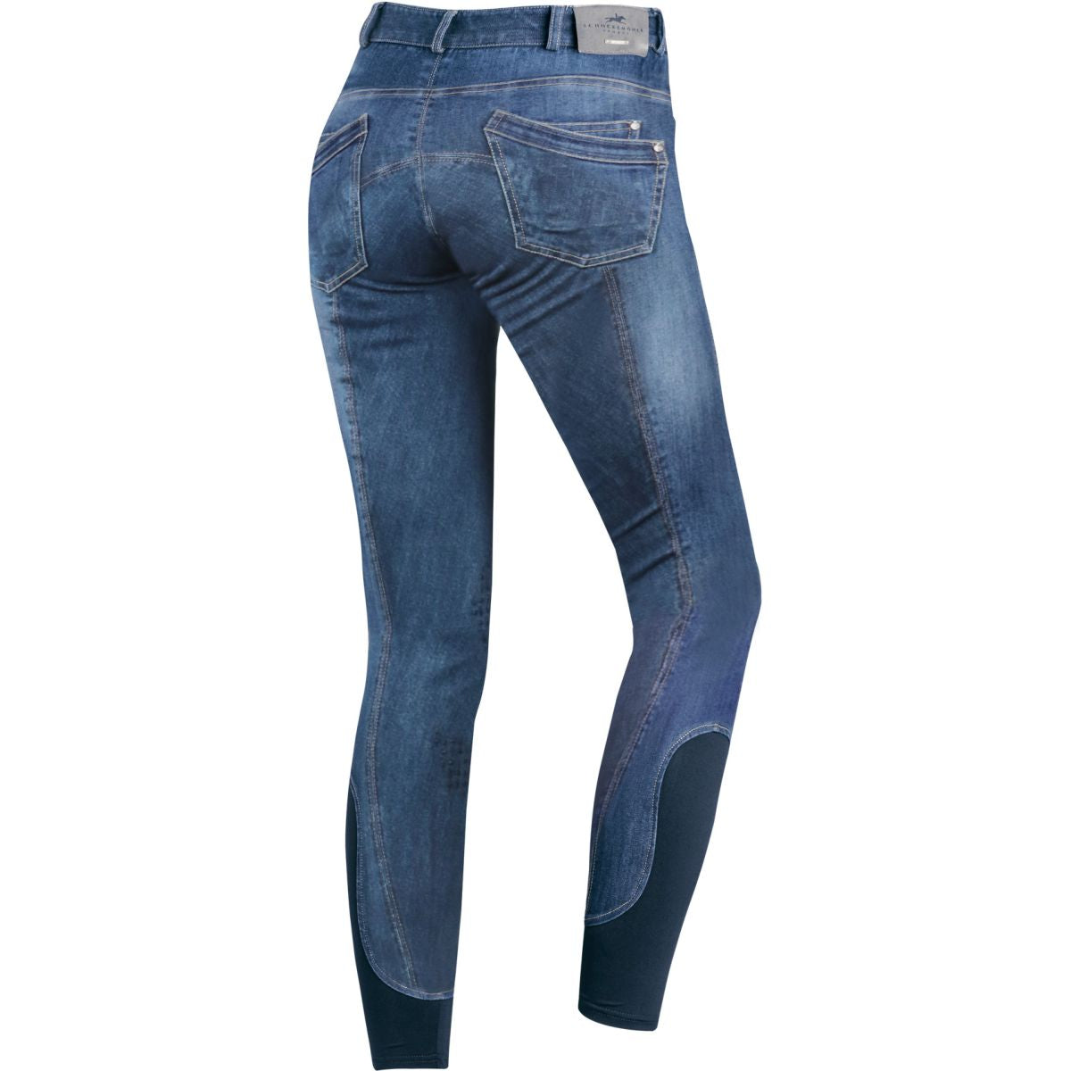 Schockemöhle Rijbroek Equinox Lyra Jeans Knie Grip Jeans/Blauw