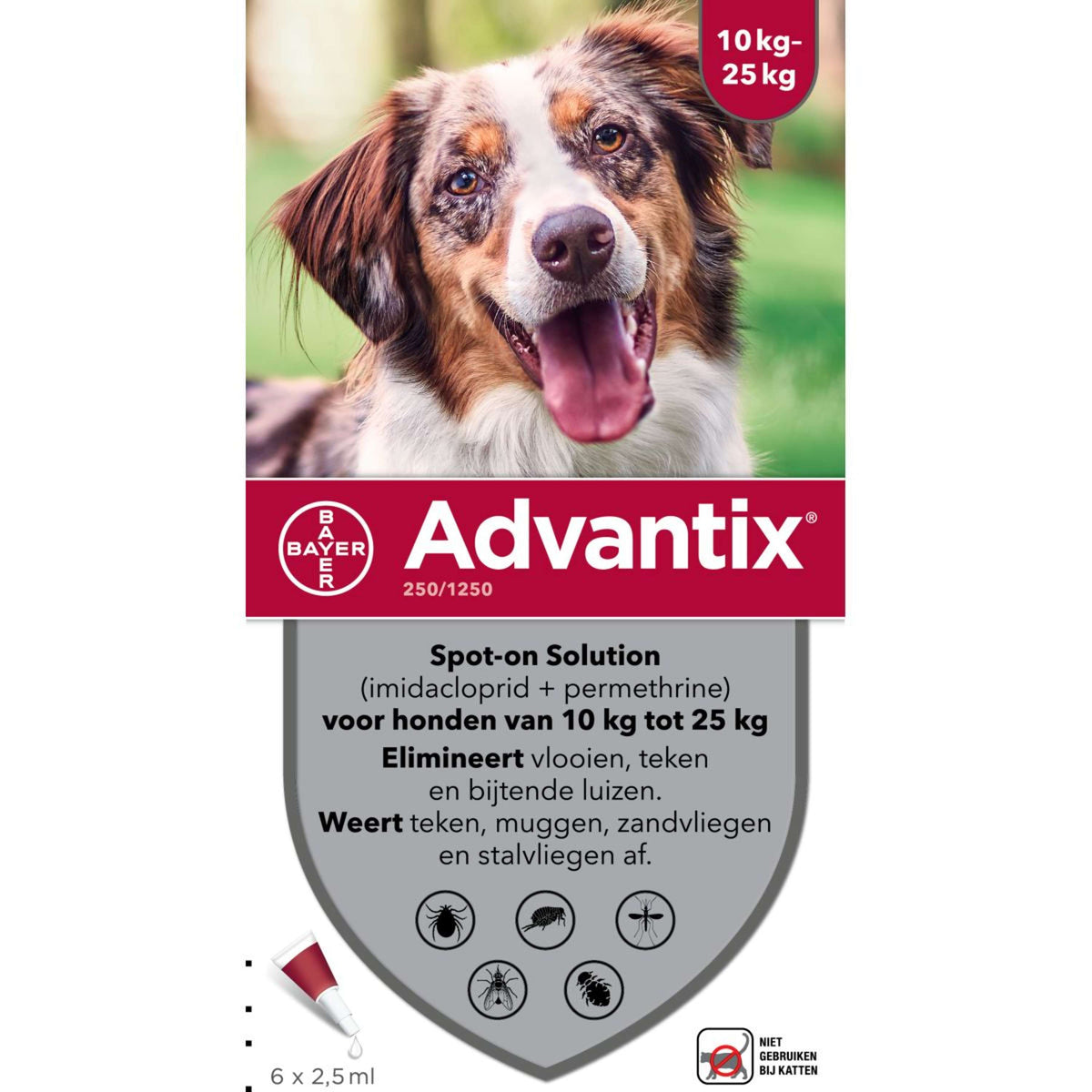 Advantix 250/1250 Spot-On Hond 10-25kg