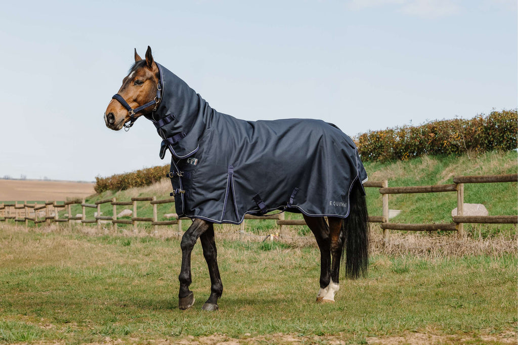 EQUITHÈME Halsstuk Anatomic Aisance 1200D 200g Marineblauw