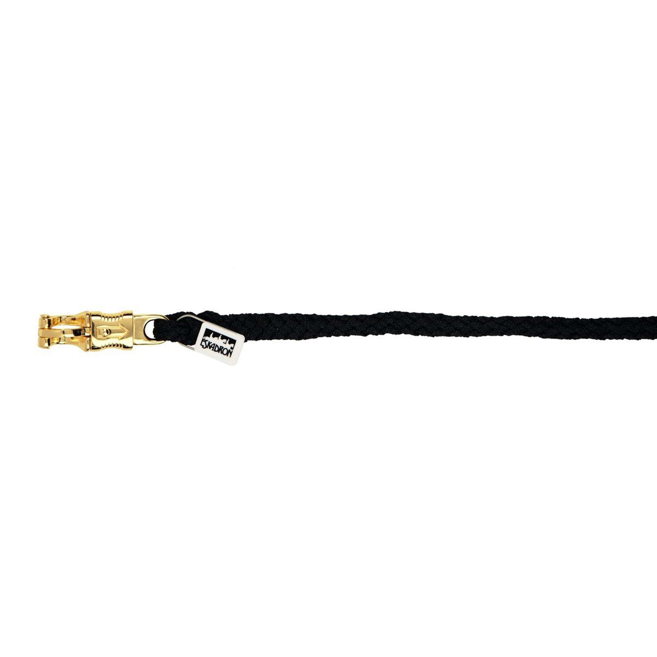 Eskadron Halstertouw Classic Messing Paniekhaak Zwart Eskadron Halstertouw Classic Messing Paniekhaak Zwart