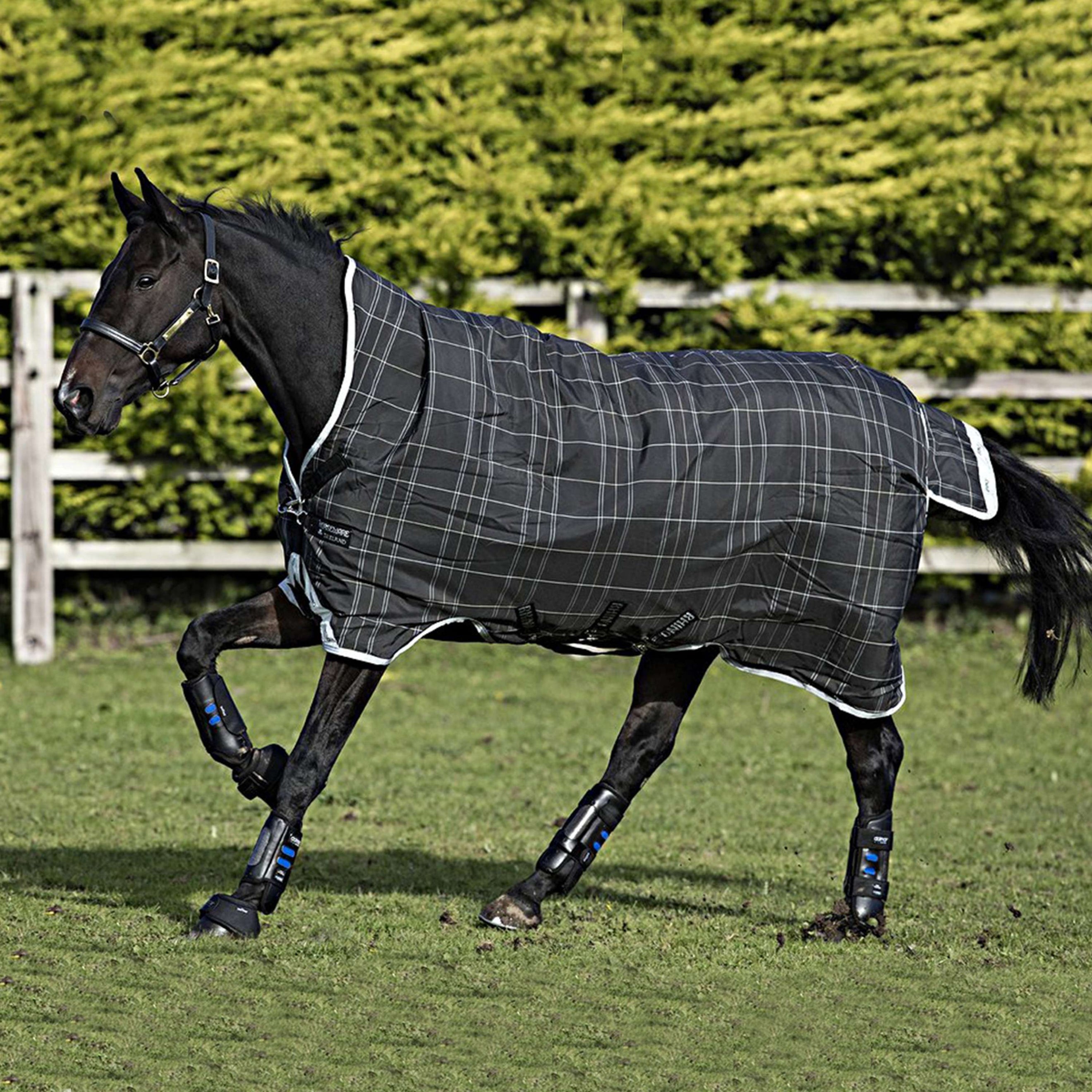 Rhino Wug Turnout Heavy Varilayer 450g Black/Grey/White Check & Gray