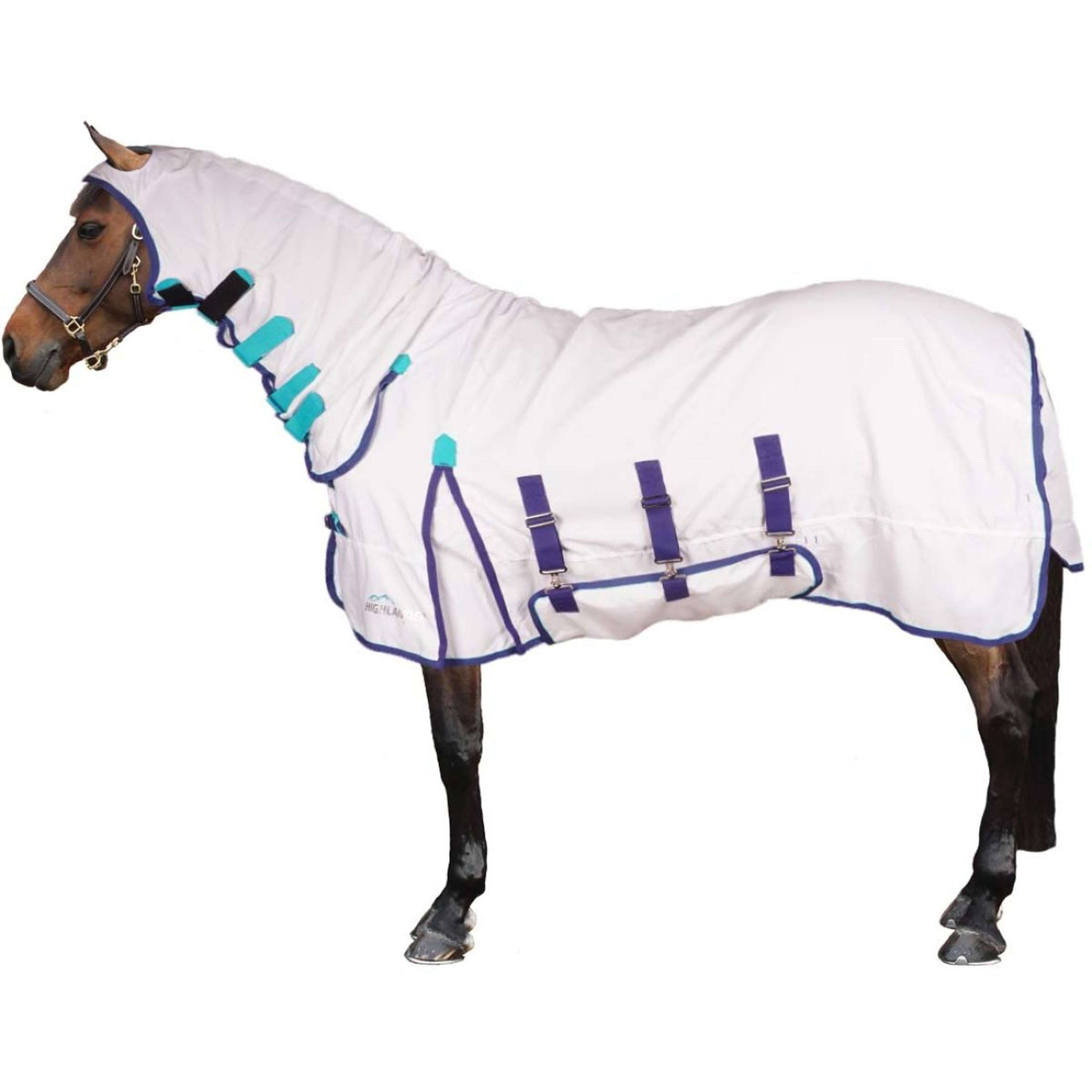 Highlander Plus by Shires Eczeemdeken Sweet-Itch Combo White