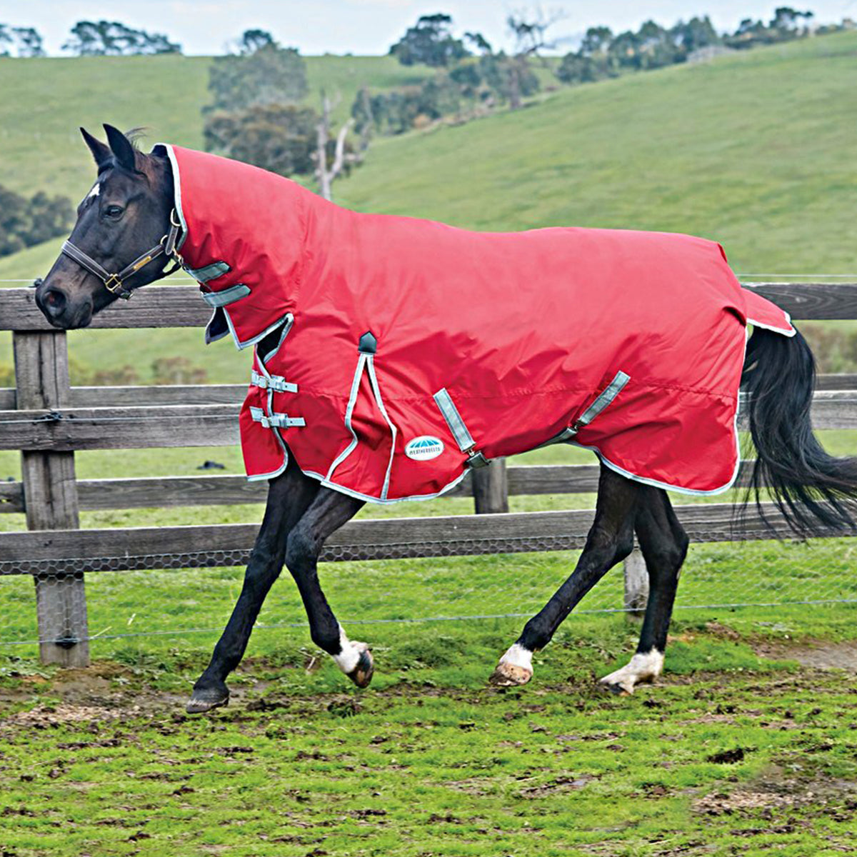 Weatherbeeta Lite Turnout Rug Combo Neck Comfitec Classic 0g Red/Silver/Navy