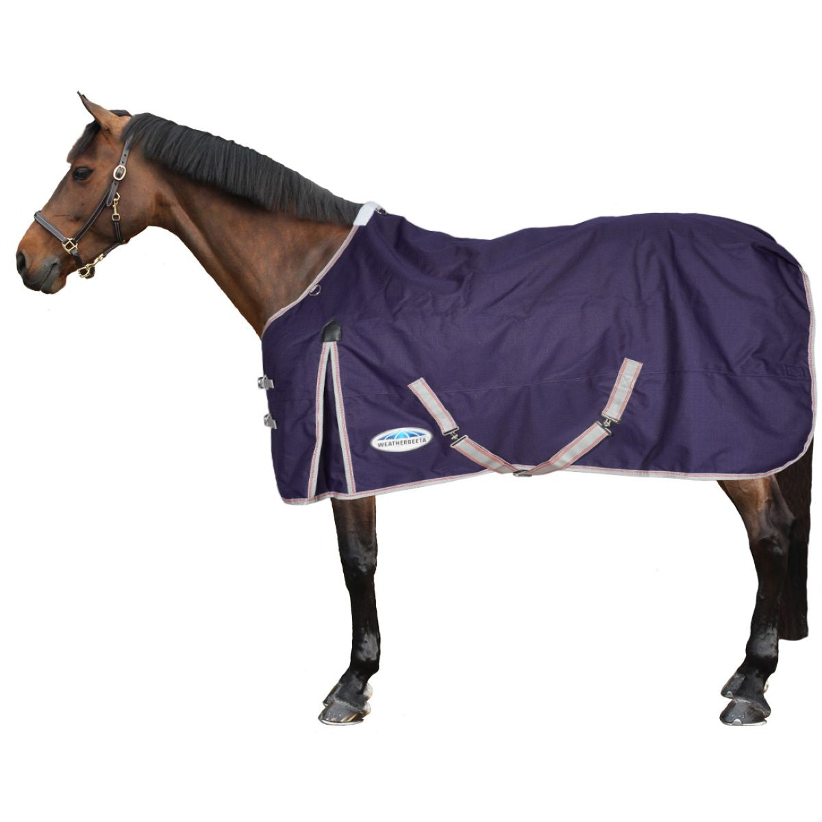 Weatherbeeta Lite Plus Turnout Rug Comfitec Essential Plus Standard Neck 50g Navy/Silver/Red