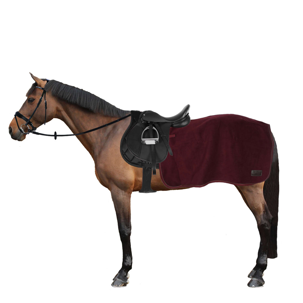 Kentucky Uitrijdeken Vierkant Heavy Fleece Bordeaux